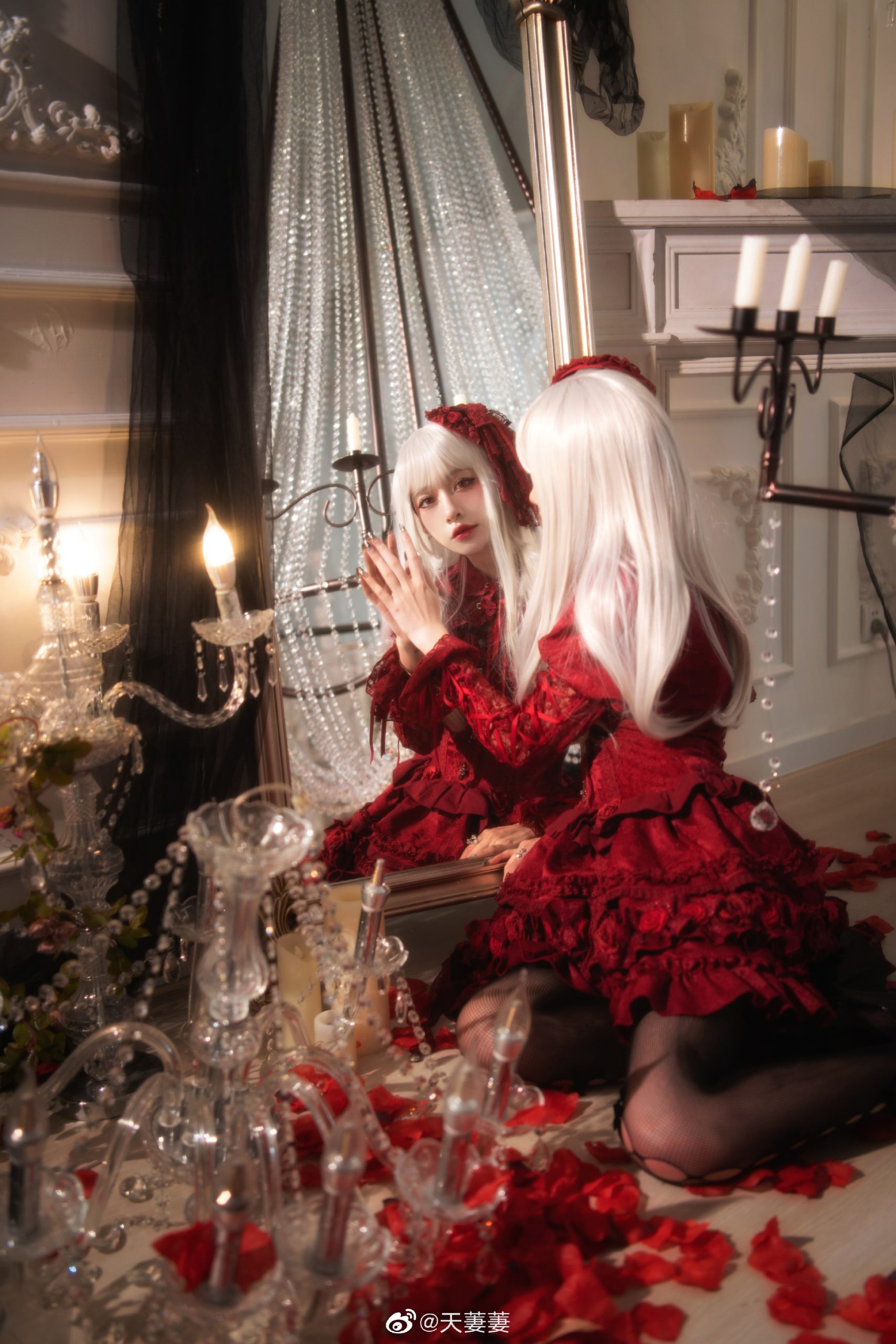 lolita 哥特 玫瑰骑士@天萋萋-米哈社