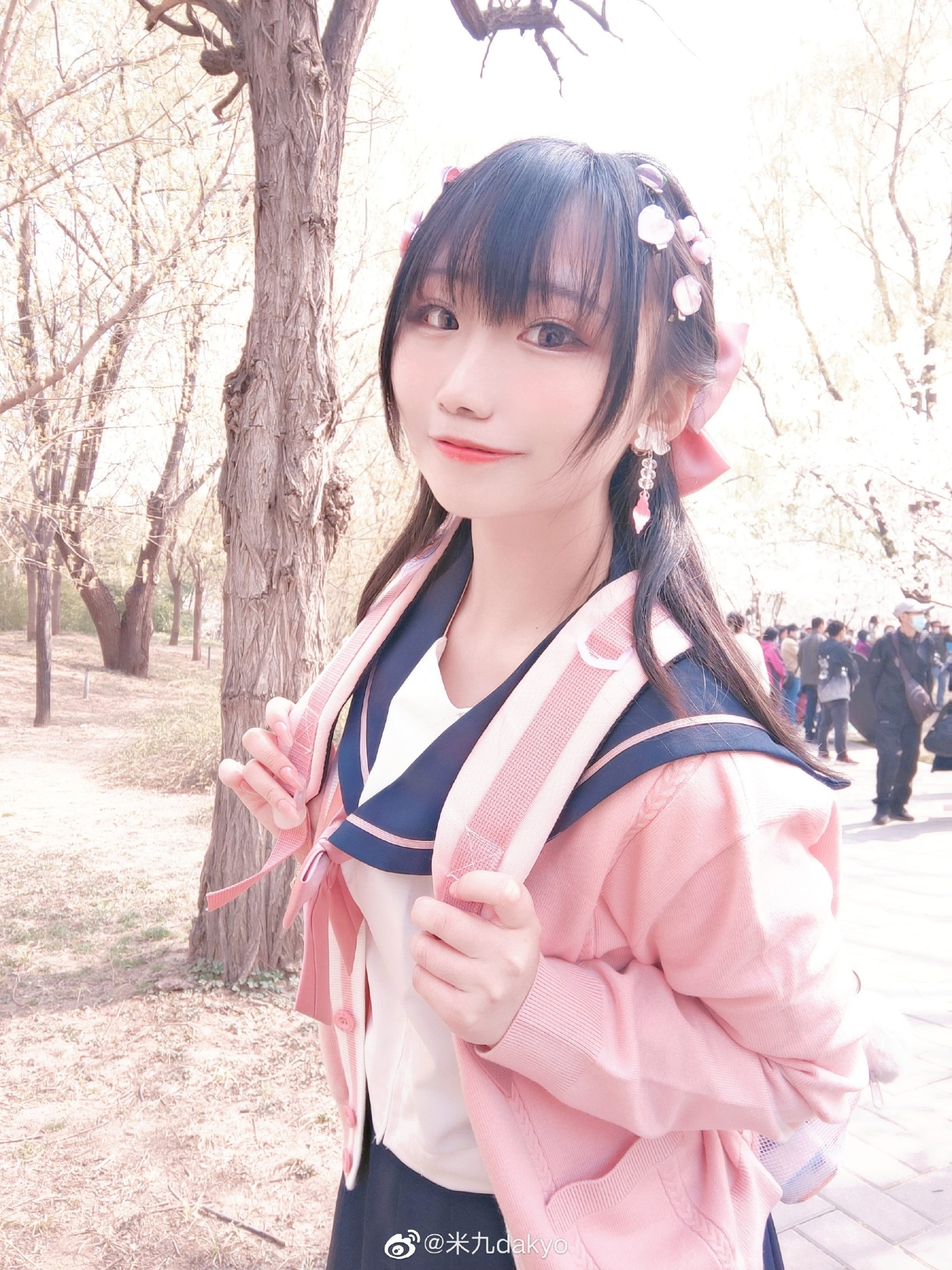 【jk日常】快乐玉渊潭~应该是我今年起的最早的一次拍照了hhh@米九dakyo-米哈社