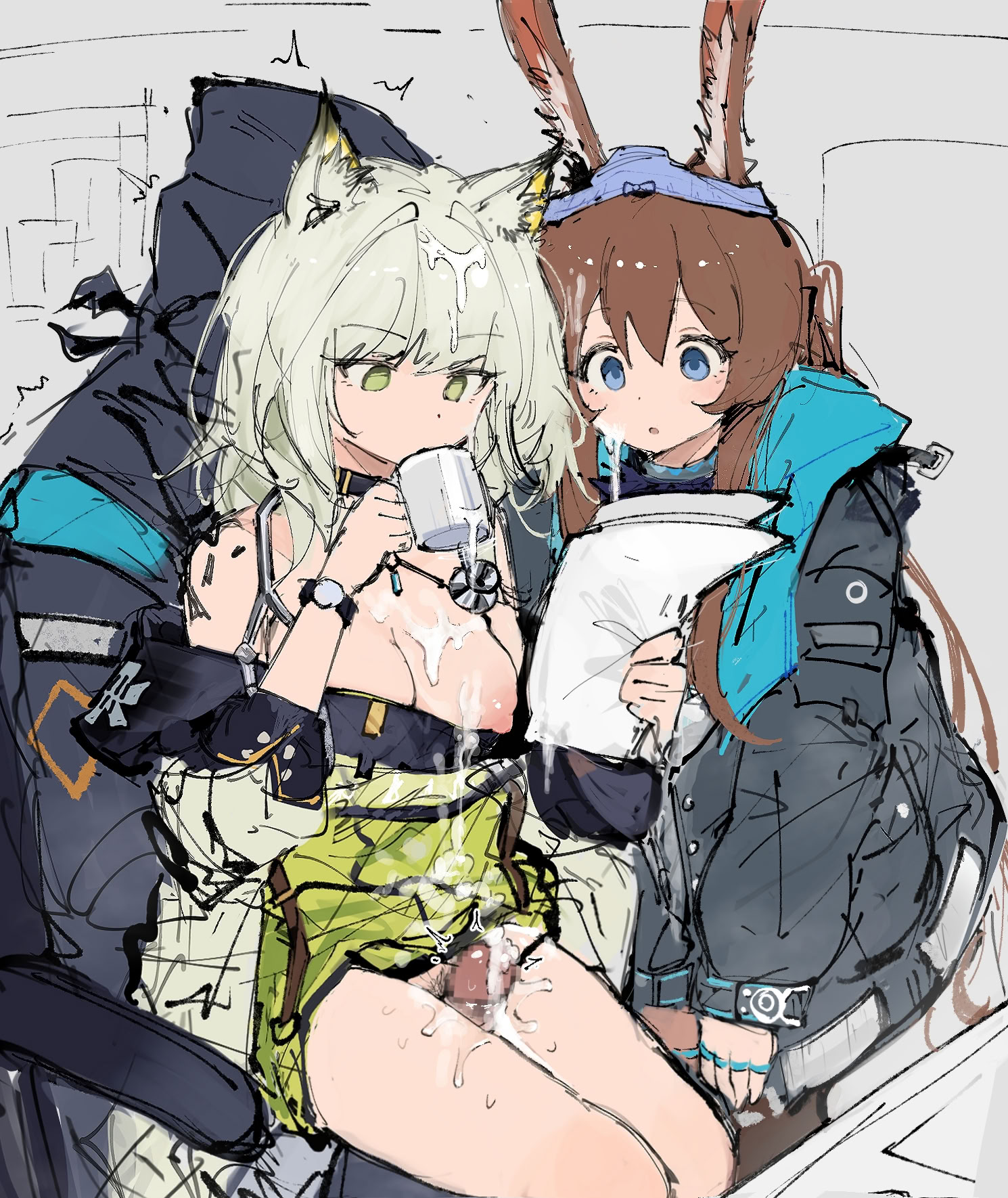 图片[3]-paofan·时停玩弄颜射凯尔希与阿米娅的屑刀客塔（明日方舟同人H·LC整合汉化组）-米哈社