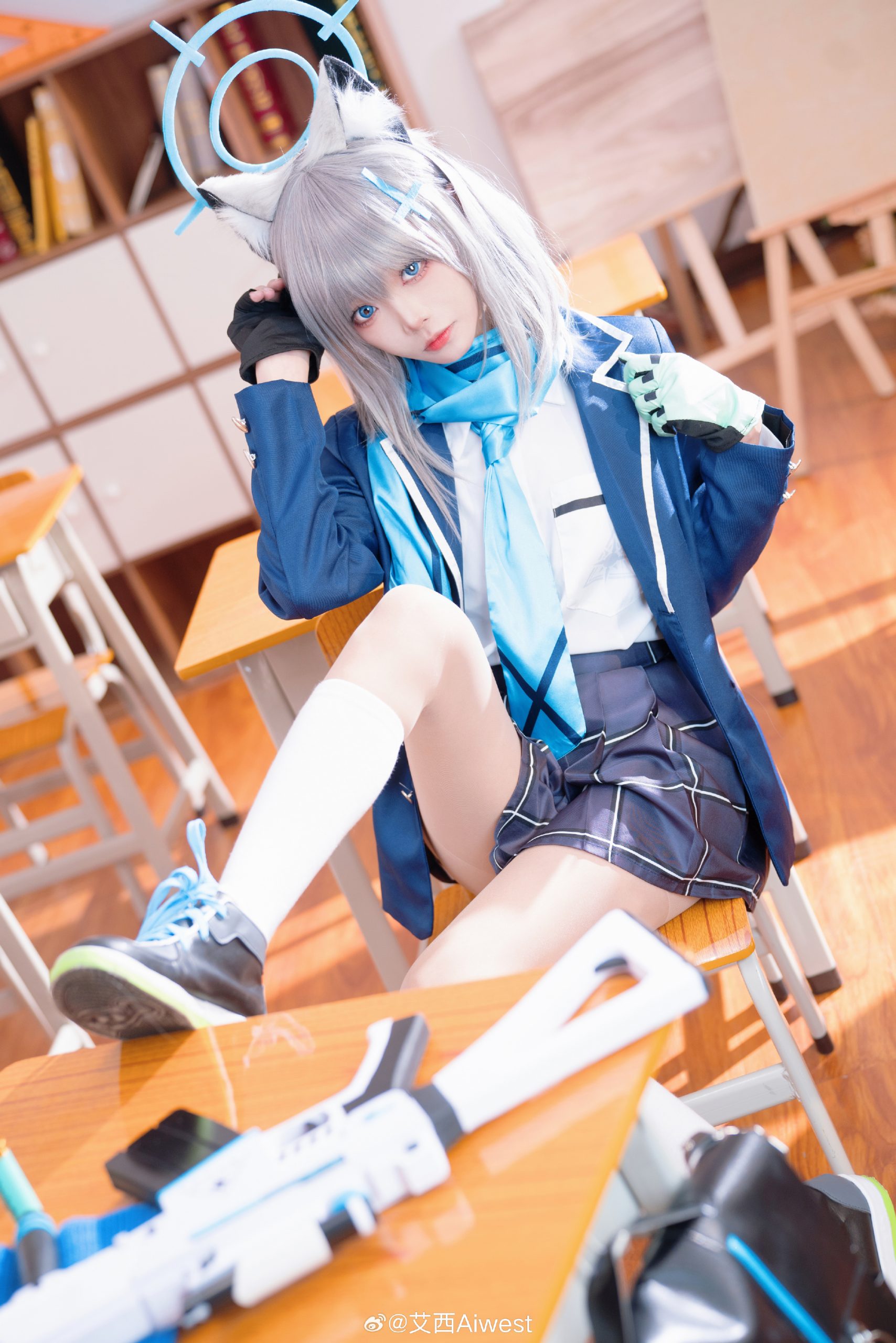 cosplay 蔚蓝档案 砂狼白子@艾西Aiwest-米哈社