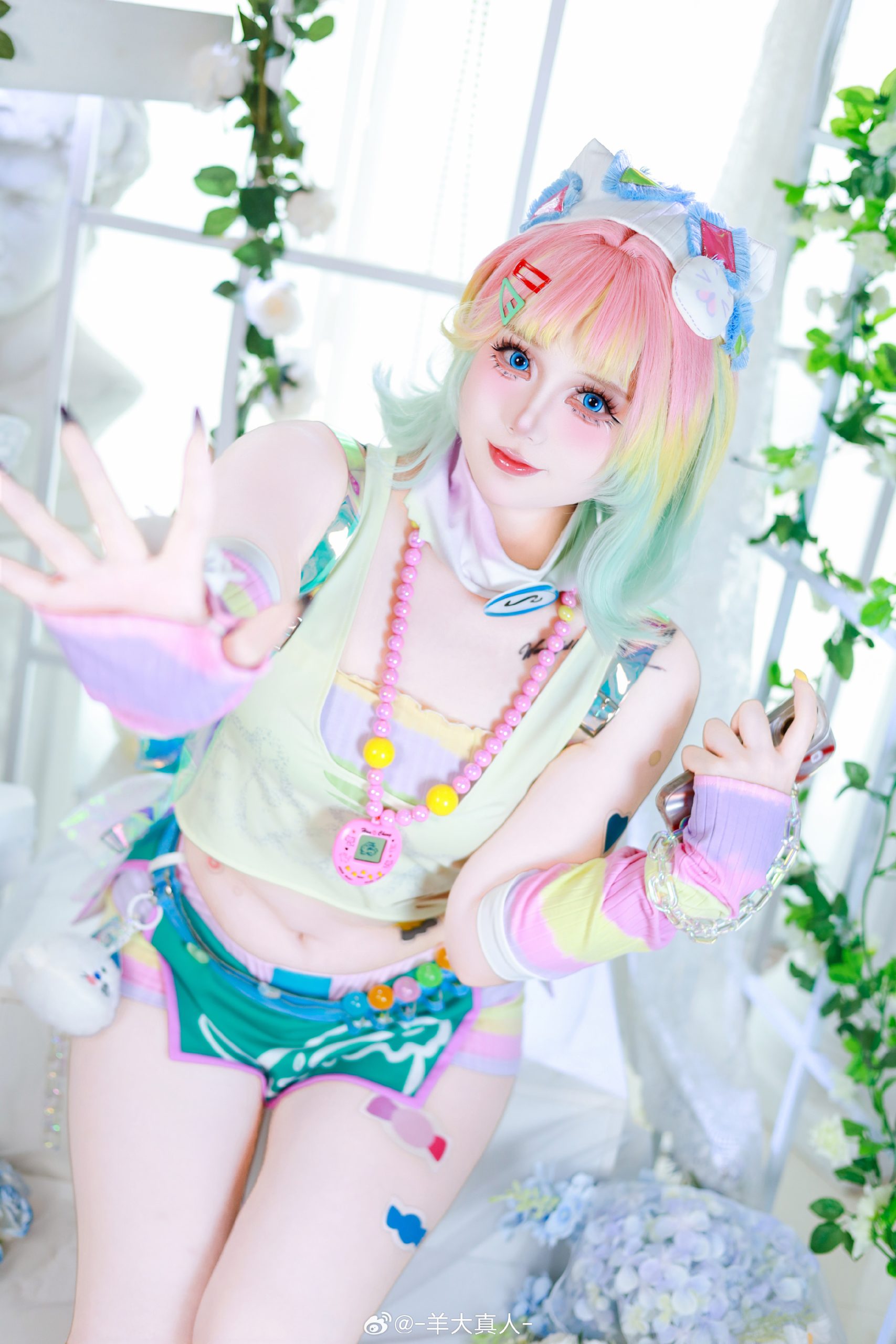 cosplay 彩色的多巴胺女孩✌︎˶╹ꇴ╹˶✌︎ 无期迷途 啵啡@-羊大真人--米哈社