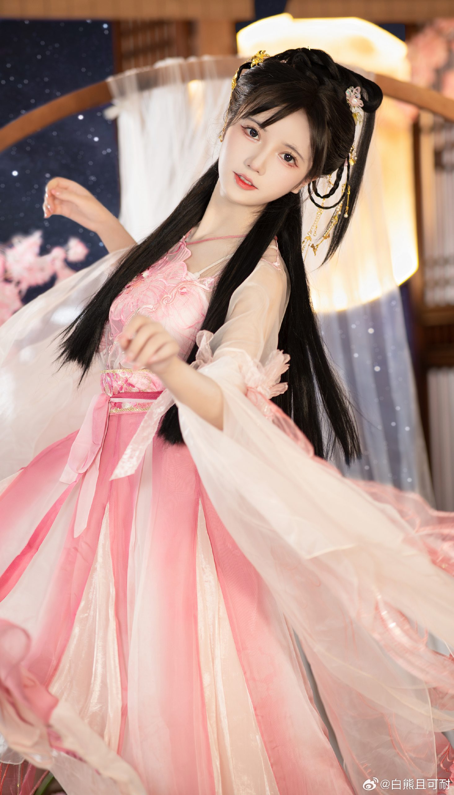 汉服🌸花好月圆时🌸@白熊且可耐-米哈社